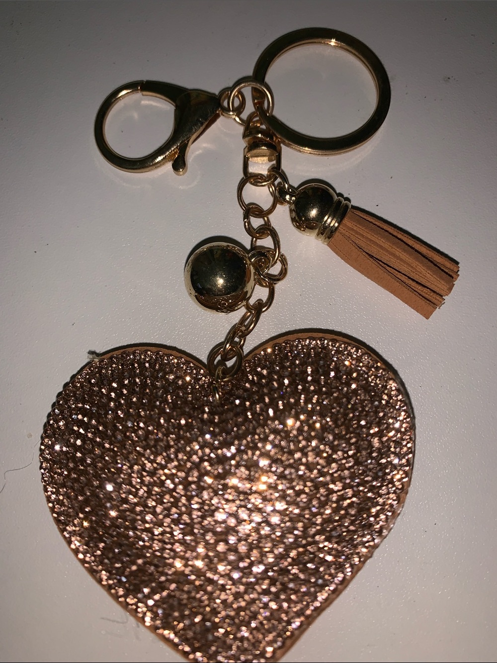Crystal Heart purse/bag charm Keychain